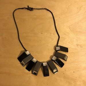 Dark gray statement necklace